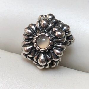 Pandora gorgeous flower charm with light pink stones
